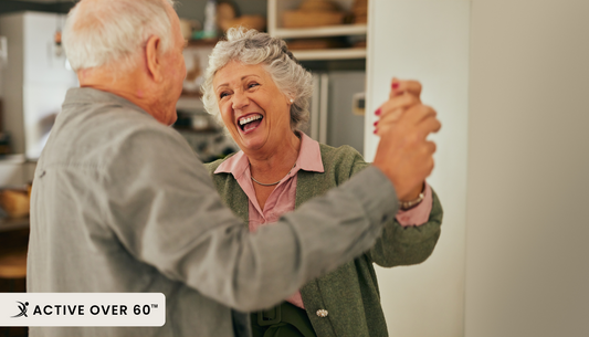 couple dancing in the kitchen