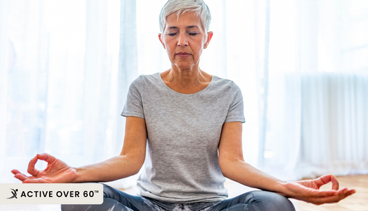 a woman meditating