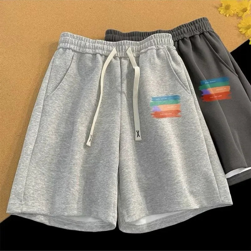 Comfortable cotton-blend shorts with relaxed fit and modern print