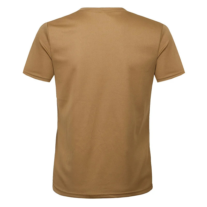 Relaxed fit tactical-style gym shirt for casual and travel wear