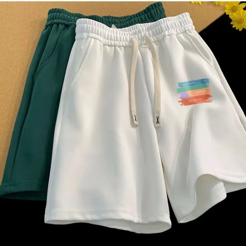 Loose soft drawstring basketball shorts for active seniors walking outdoors