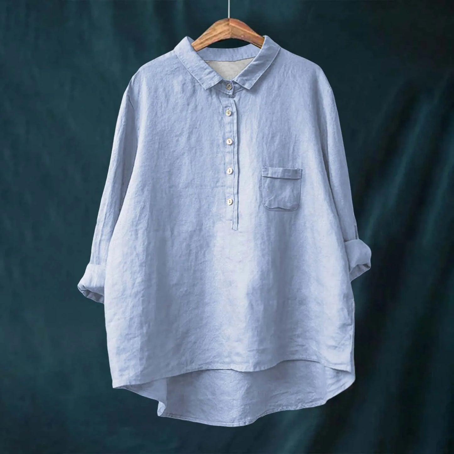 Autumn Floral Long Sleeve Collared Shirt