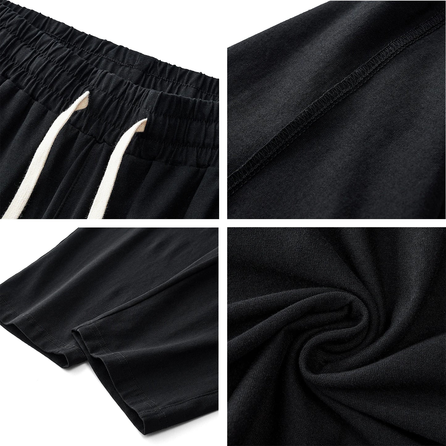 Full-length cotton and spandex pants in breathable fabric for casual wear