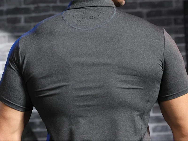 Breathable polo shirt suitable for golf, tennis, and casual wear