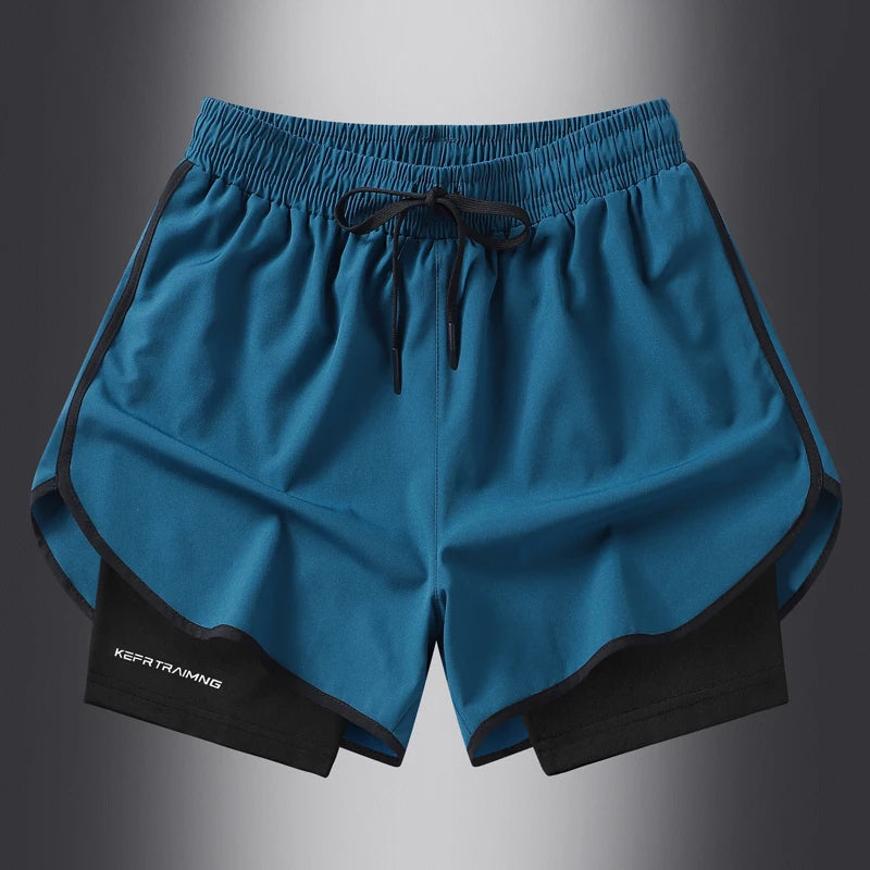 Men's breathable lightweight shorts with moisture-wicking fabric texture