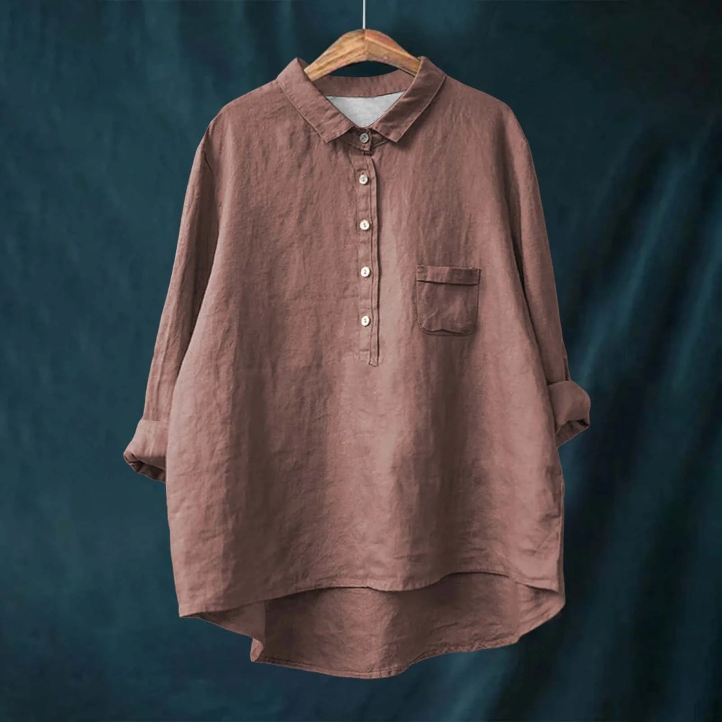 Autumn Floral Long Sleeve Collared Shirt
