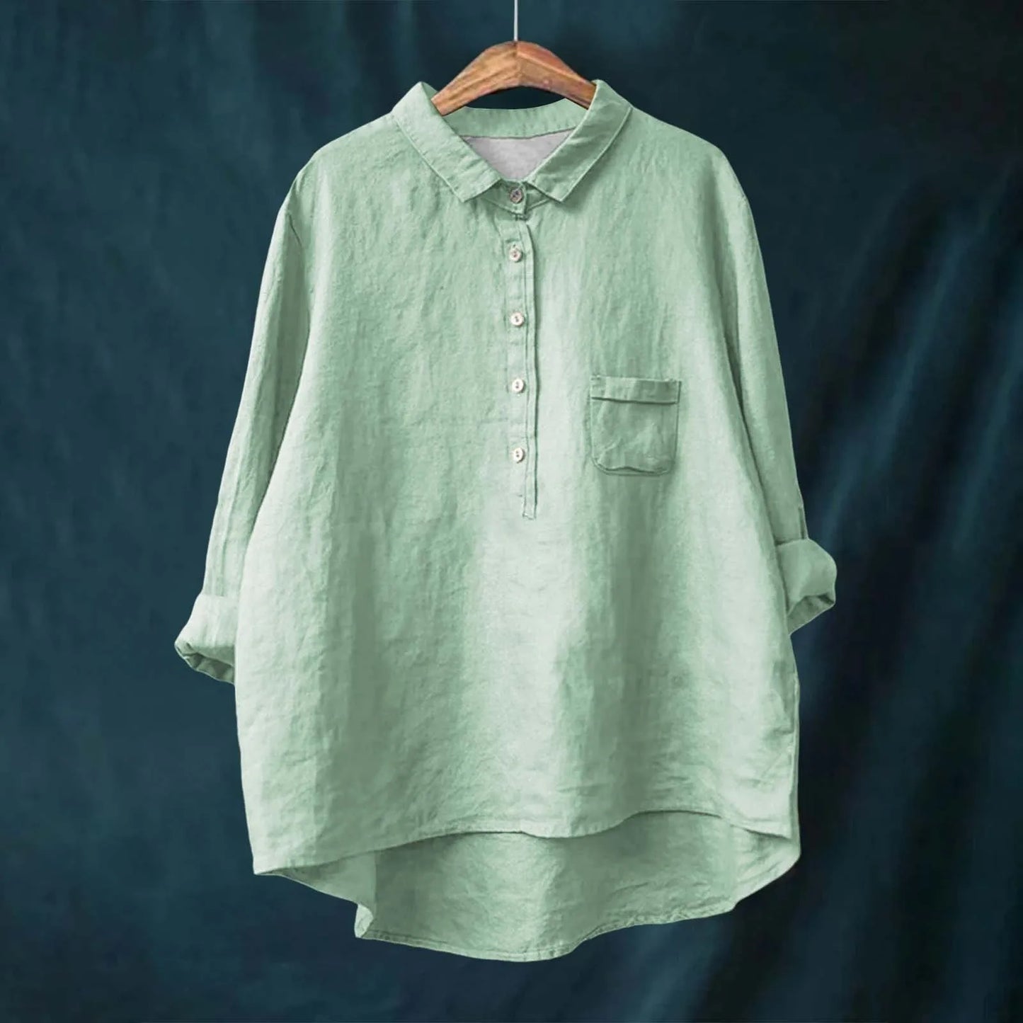 Autumn Floral Long Sleeve Collared Shirt