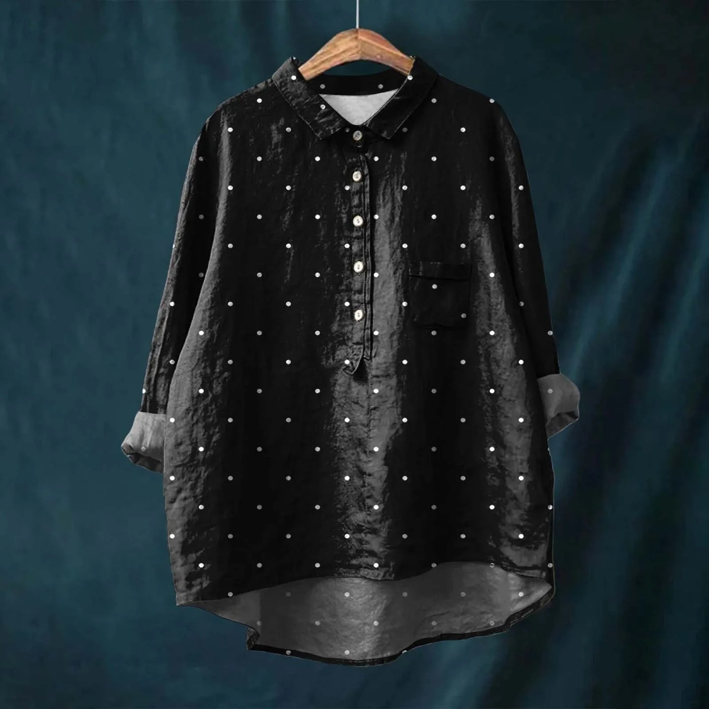 Autumn Floral Long Sleeve Collared Shirt
