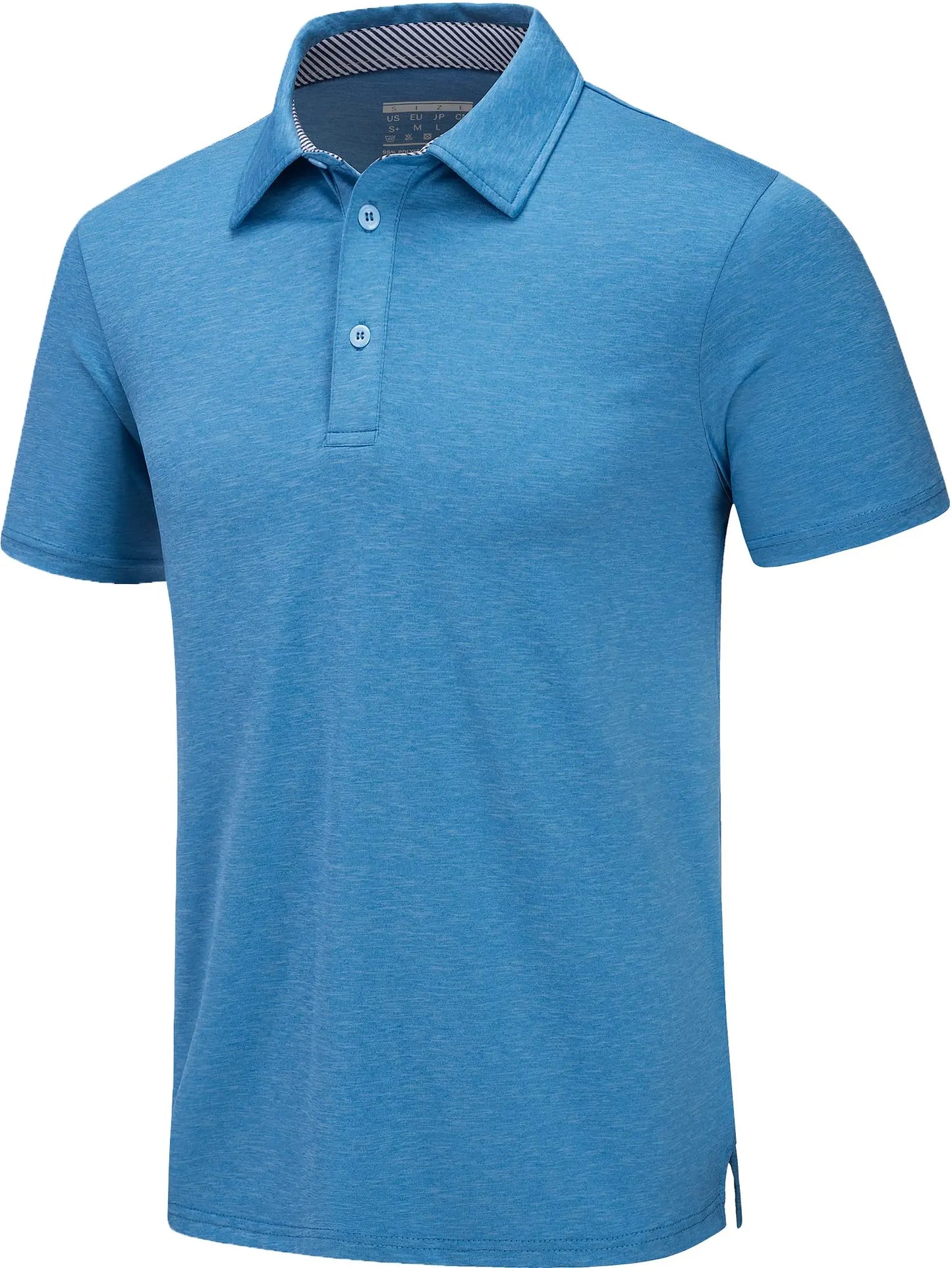 Activewear polo shirt designed for ease of movement and quick drying