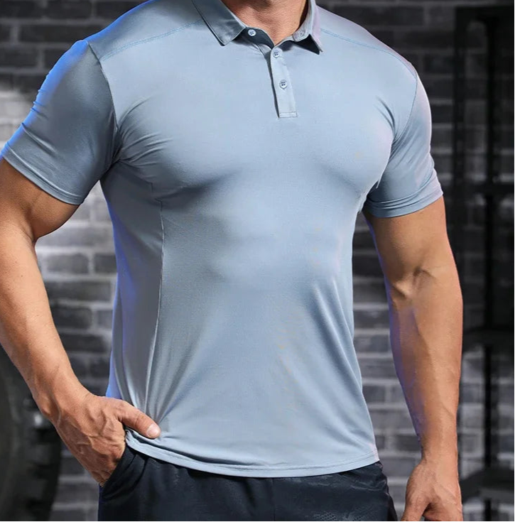 Comfortable quick-drying polo shirt with a sleek, athletic design