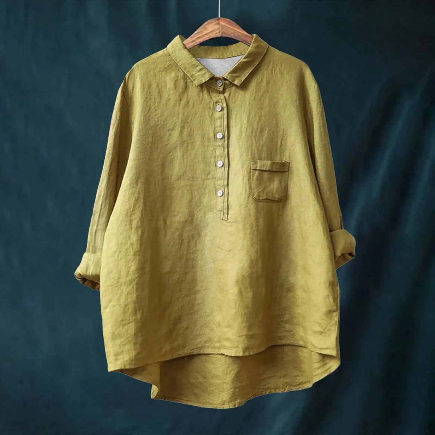 Autumn Floral Long Sleeve Collared Shirt