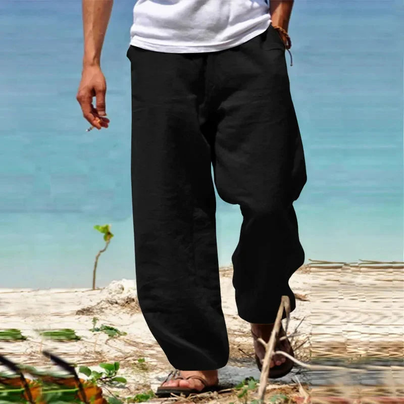 Full-length breathable men’s trousers designed for active summer wear