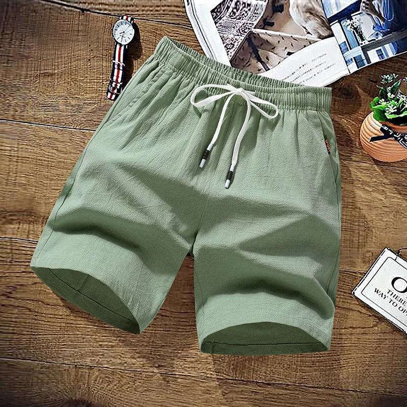 Close-up of breathable 100% cotton cargo shorts for seniors