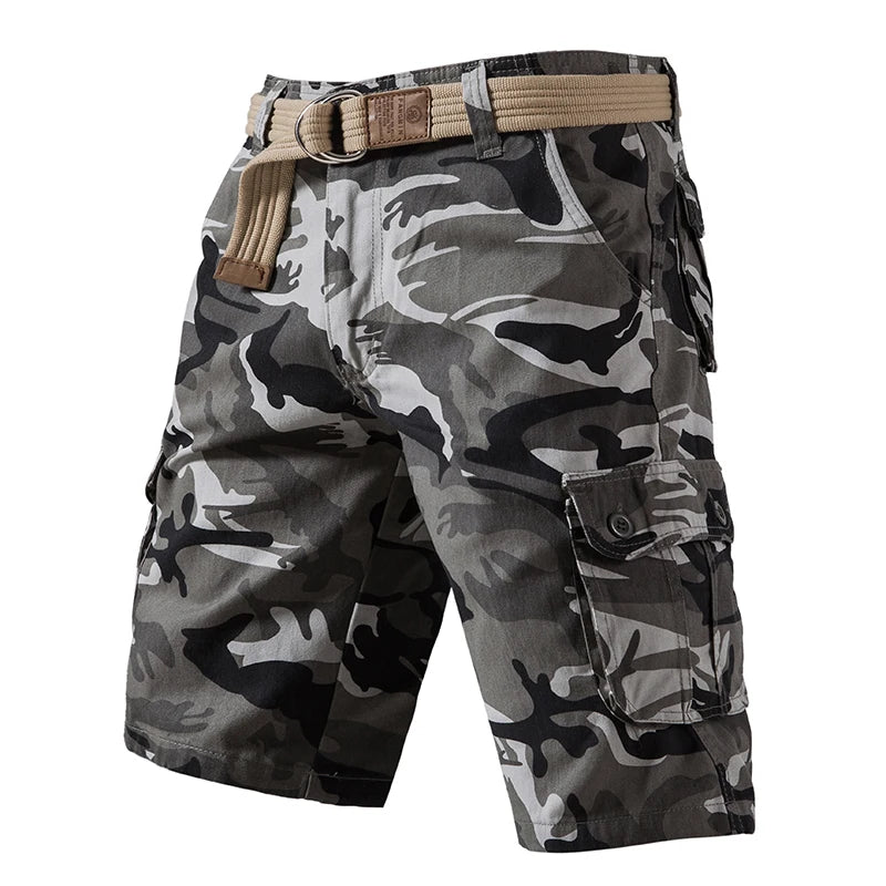 Grey cotton shorts with a comfortable relaxed fit for seniors