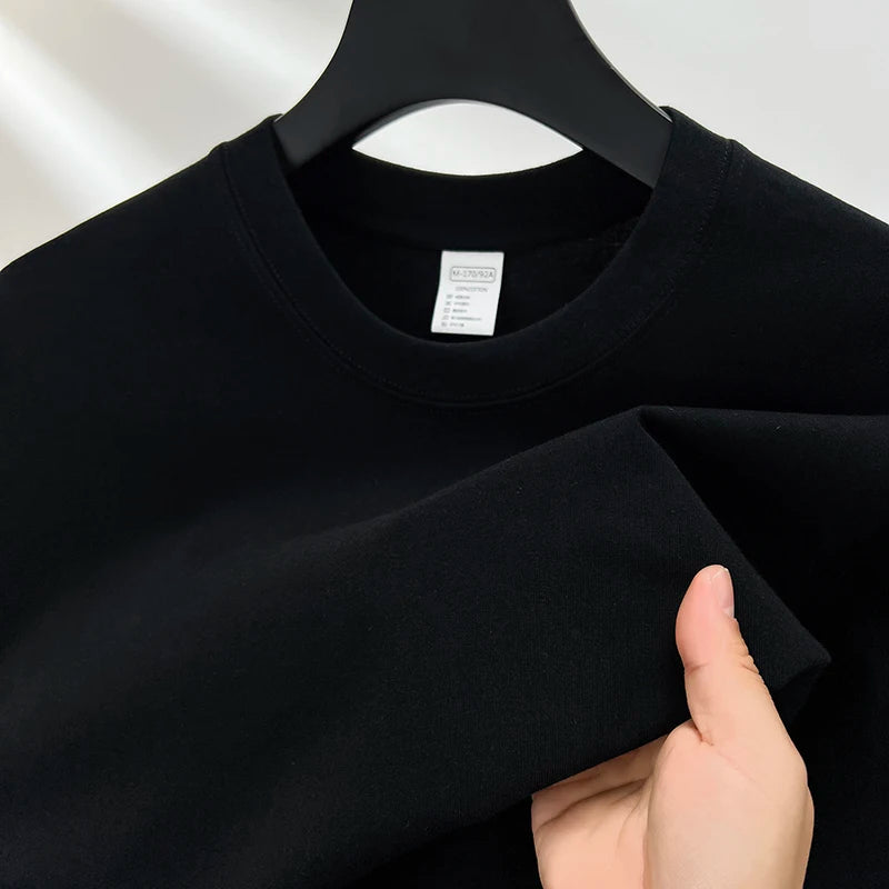 Breathable loose-fit cotton summer tee
