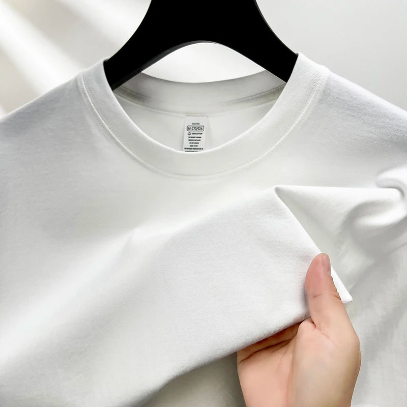 Breathable loose-fit cotton summer tee