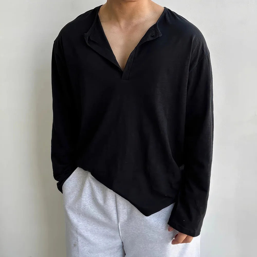 Long sleeve casual shirt designed for seniors’ comfort