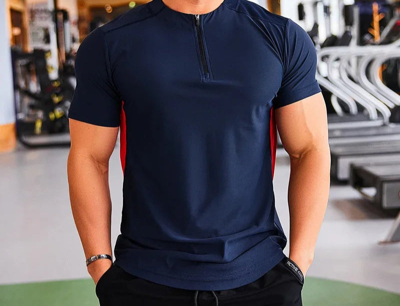 Men's activewear t-shirt designed for hiking, running, and training