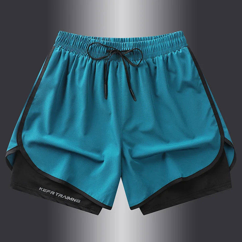 Elastic waistband men's breathable running shorts in multiple colors