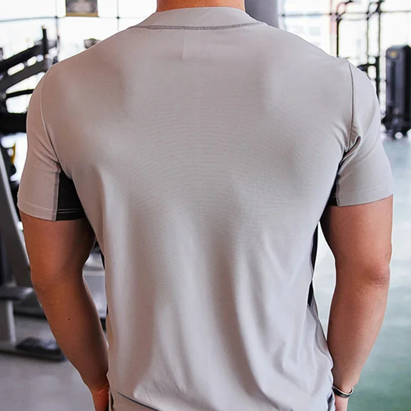 Moisture-wicking performance shirt in black with O-neck design