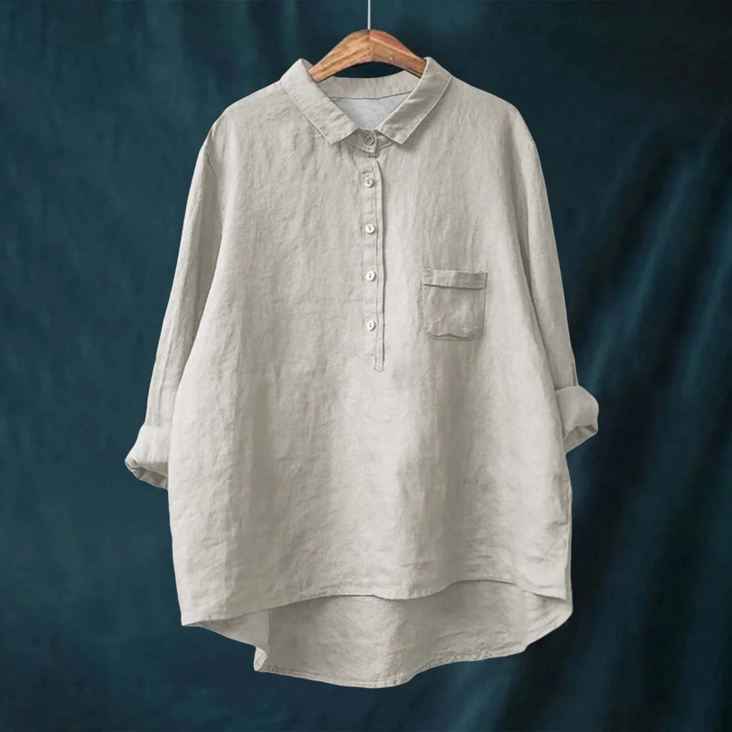 Autumn Floral Long Sleeve Collared Shirt