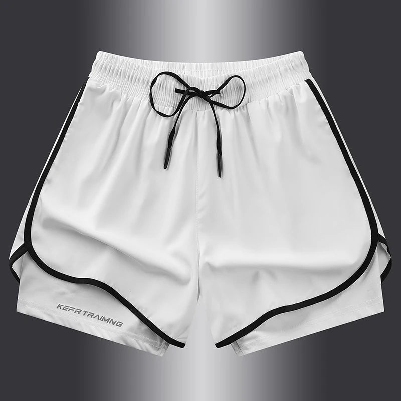 Men's mid-rise quick-dry casual shorts with functional side pockets