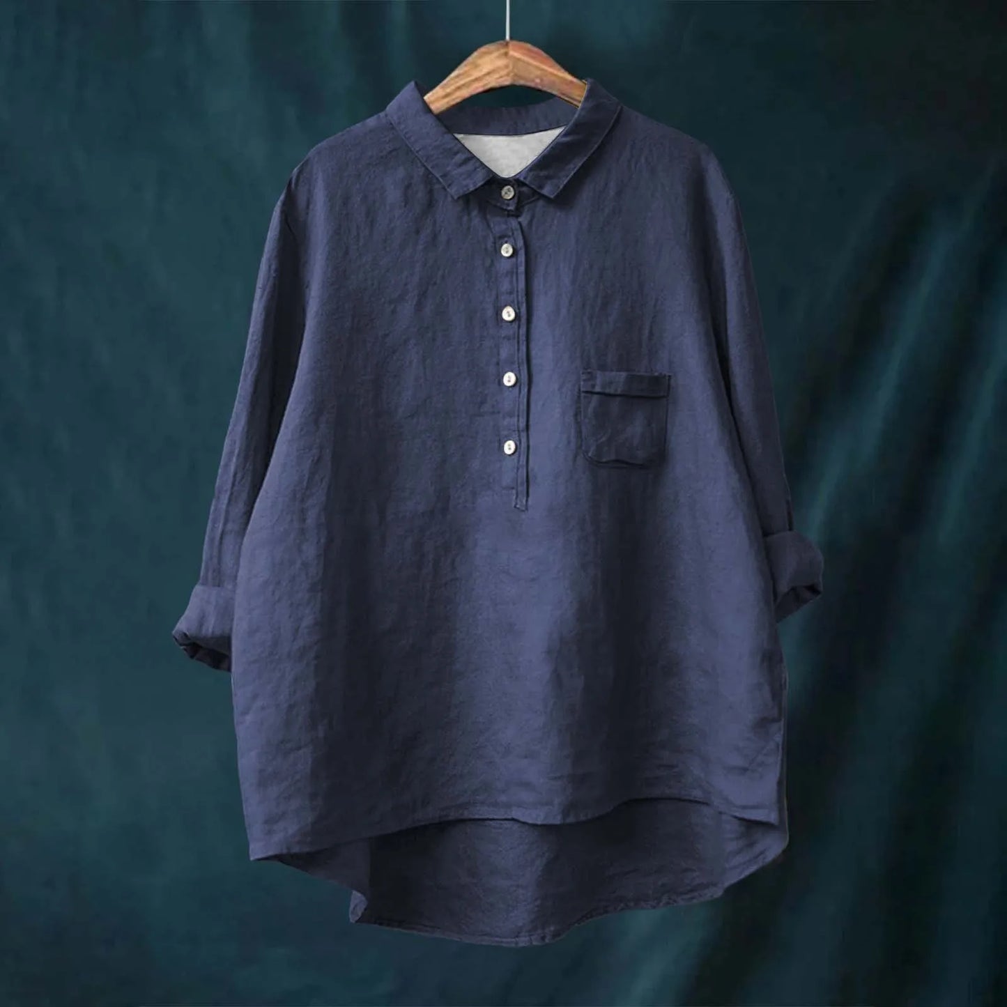 Autumn Floral Long Sleeve Collared Shirt