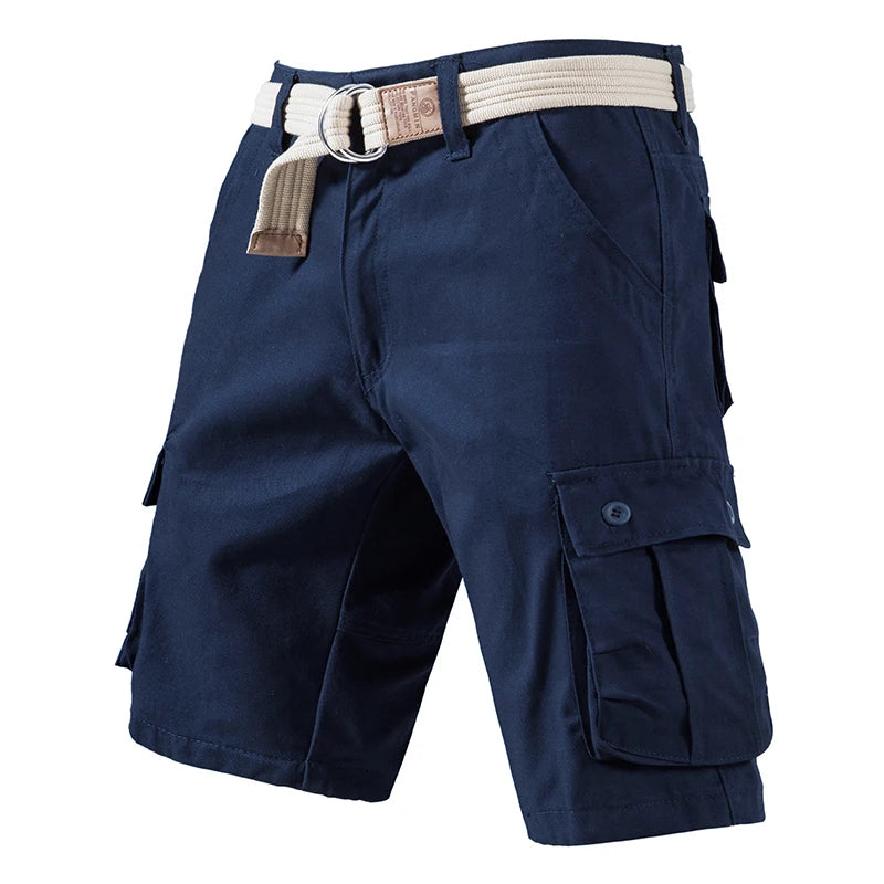 Casual grey breathable outdoor cargo shorts