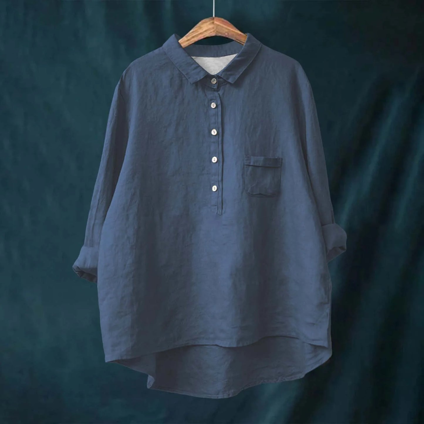 Autumn Floral Long Sleeve Collared Shirt