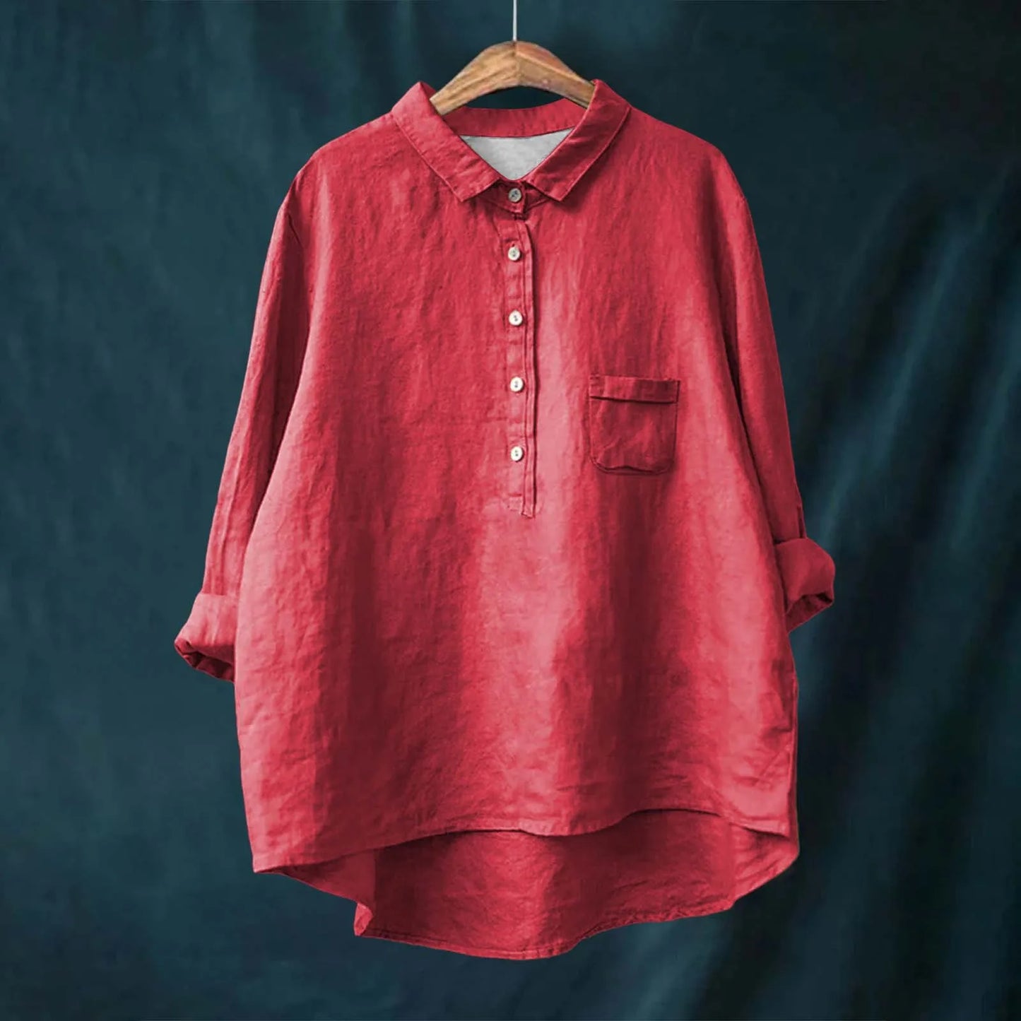 Autumn Floral Long Sleeve Collared Shirt