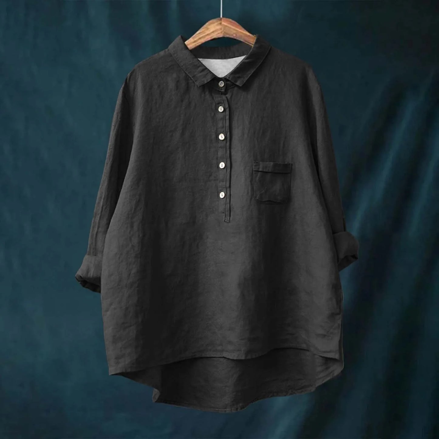 Autumn Floral Long Sleeve Collared Shirt