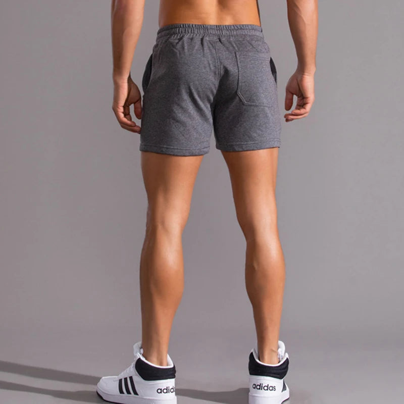 Men’s skinny-fit shorts in solid colors suitable for activewear