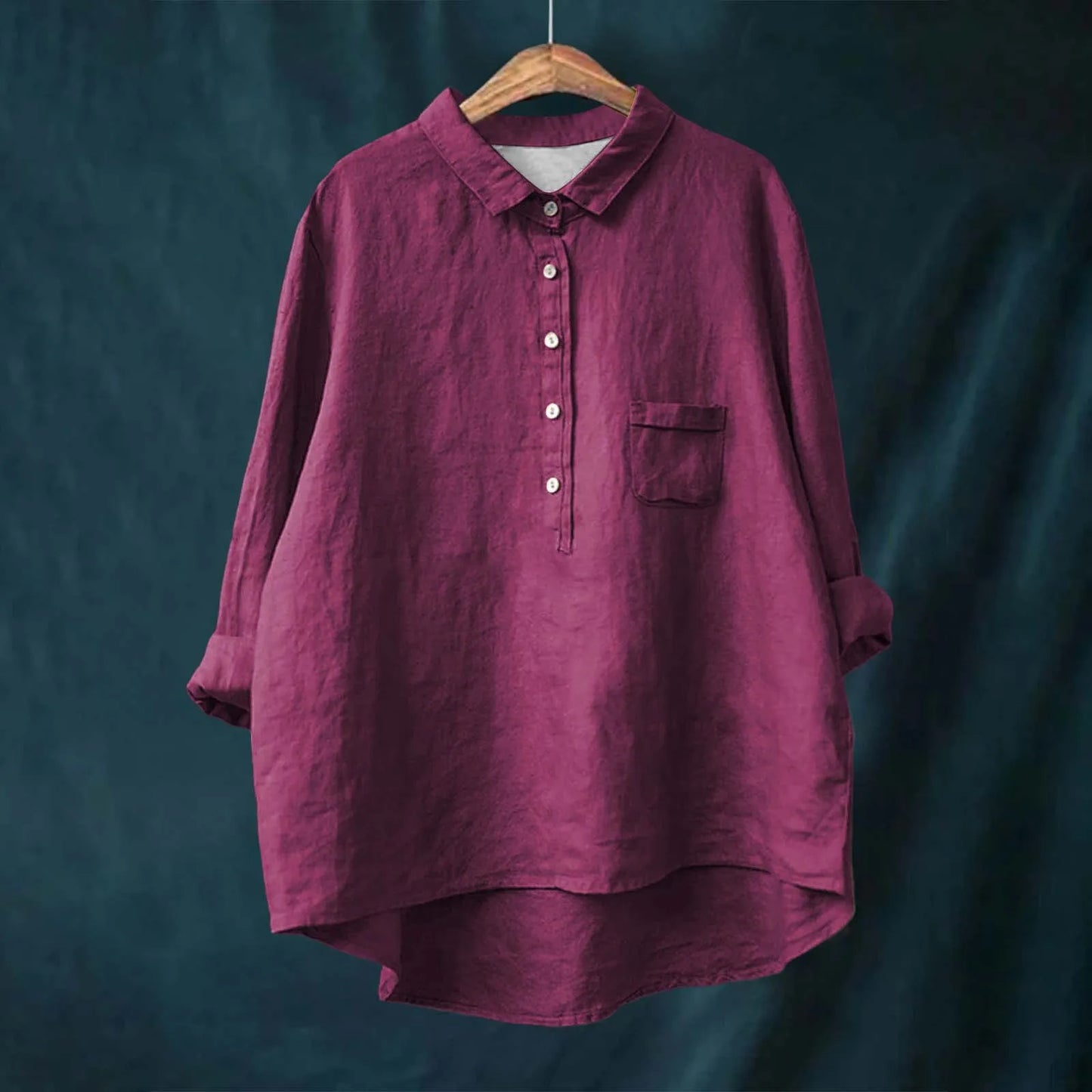 Autumn Floral Long Sleeve Collared Shirt