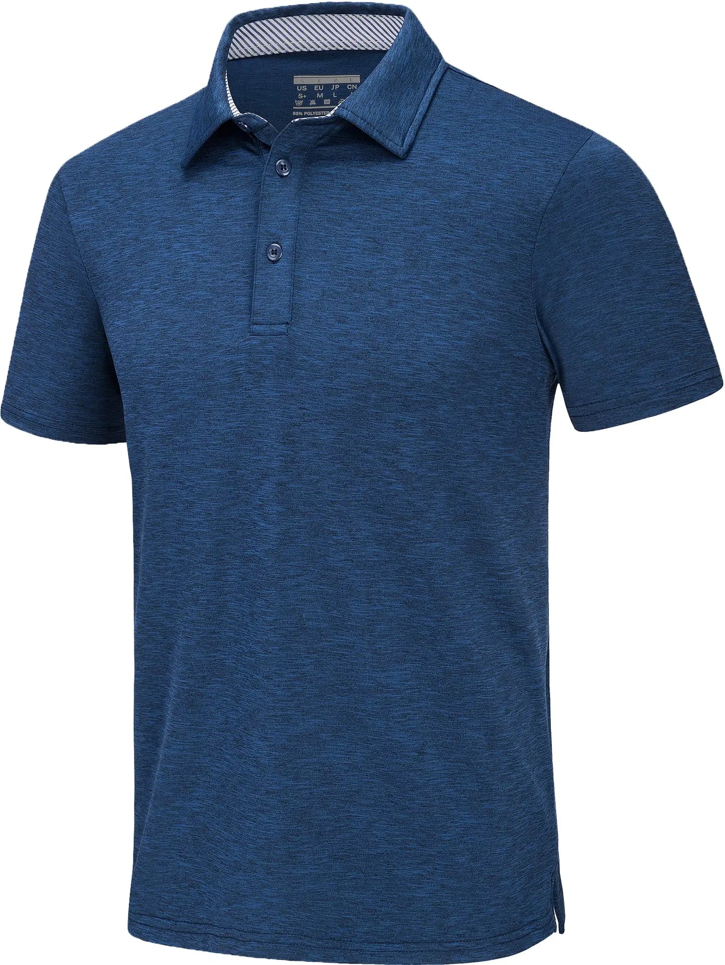 Men’s polo shirt featuring moisture-wicking and lightweight fabric blend