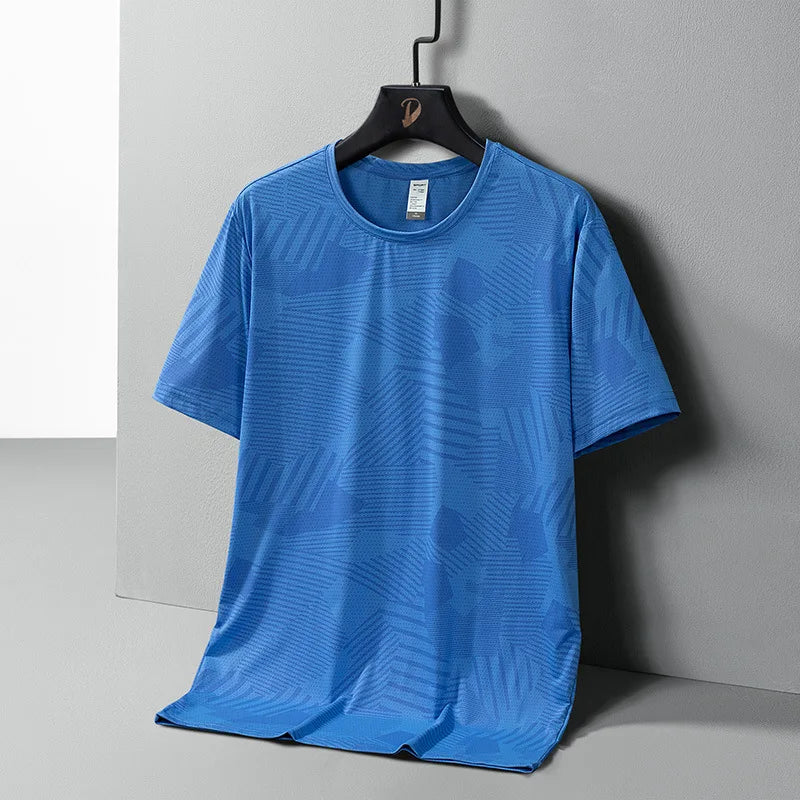 Stylish oversized black gym shirt with smooth broadcloth texture