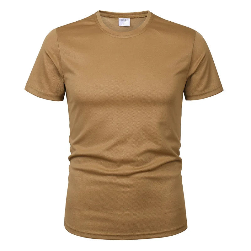 Oversized quick-dry gym shirt for men with short sleeves and O-neck design
