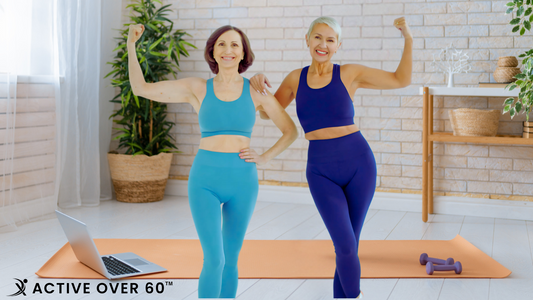 Two women wearing supportive sports bras and activewear, demonstrating comfort and fit for different workouts.