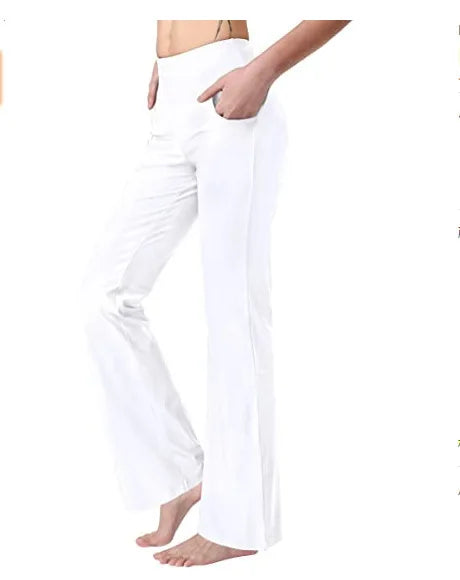 Ankle-length yoga pants with a slimming silhouette and breathable material