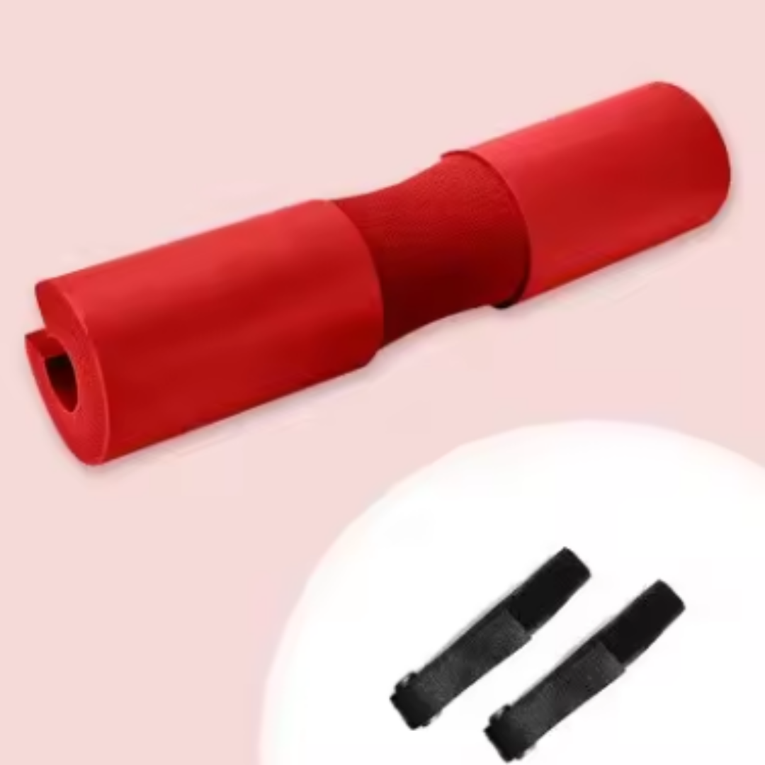 Comfortable bar pad for preventing hip strain during thrusts.