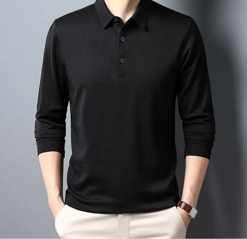 Durable waffle-textured polo shirt perfect for casual outing