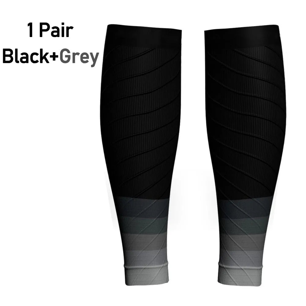 Supportive sleeves for workout recovery in black+ gray