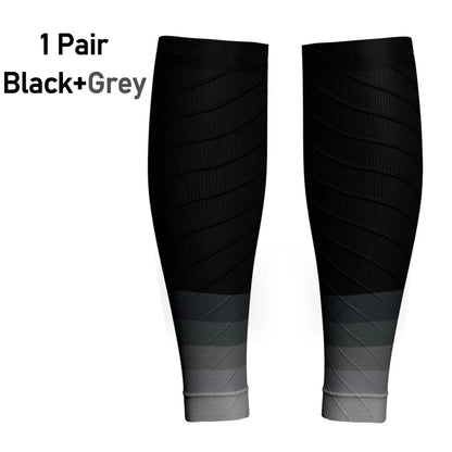 Supportive sleeves for workout recovery in black+ gray