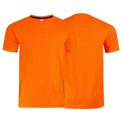 Men’s dry fit athletic shirt in plain color with short sleeves and crew neck