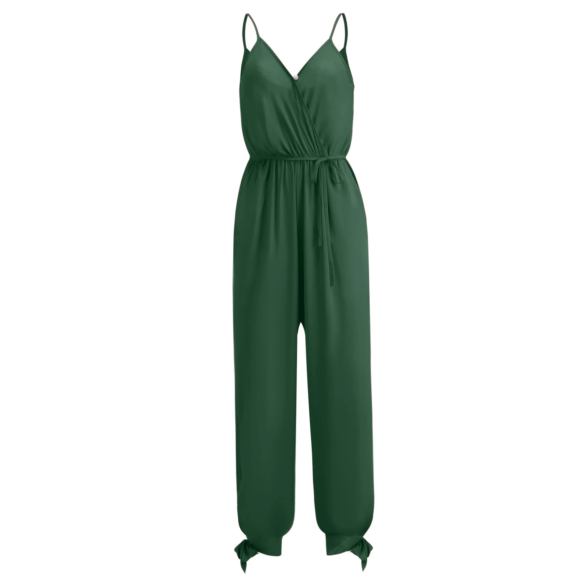 Vibrant printed senior jumpsuit with modern lace-up detail
