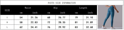 High-waist breathable nylon yoga leggings designed for comfort and flexibility, ideal for yoga and daily activities size chart