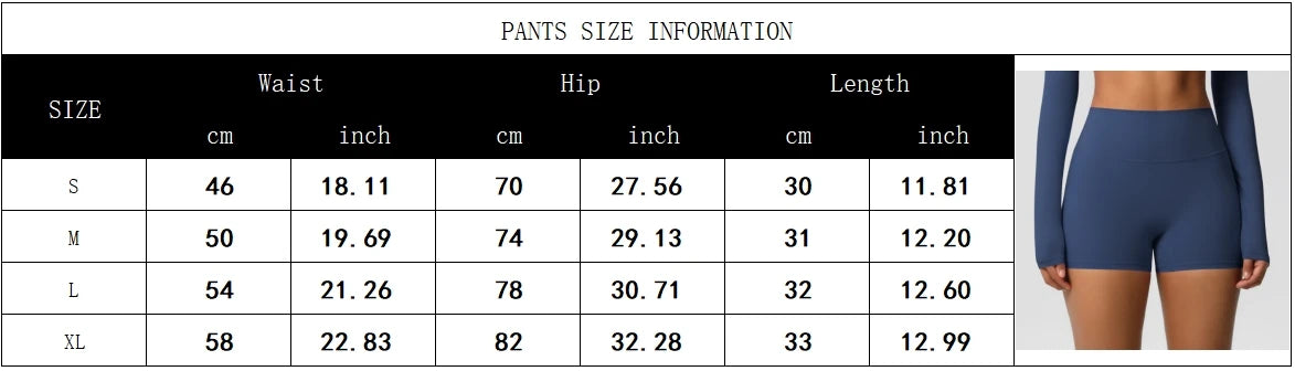 High-waist yoga shorts for fitness support, designed for comfort and flexibility for active seniors size chart