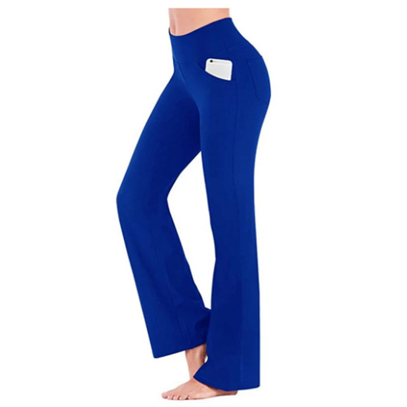 High waist yoga pants featuring functional side pockets