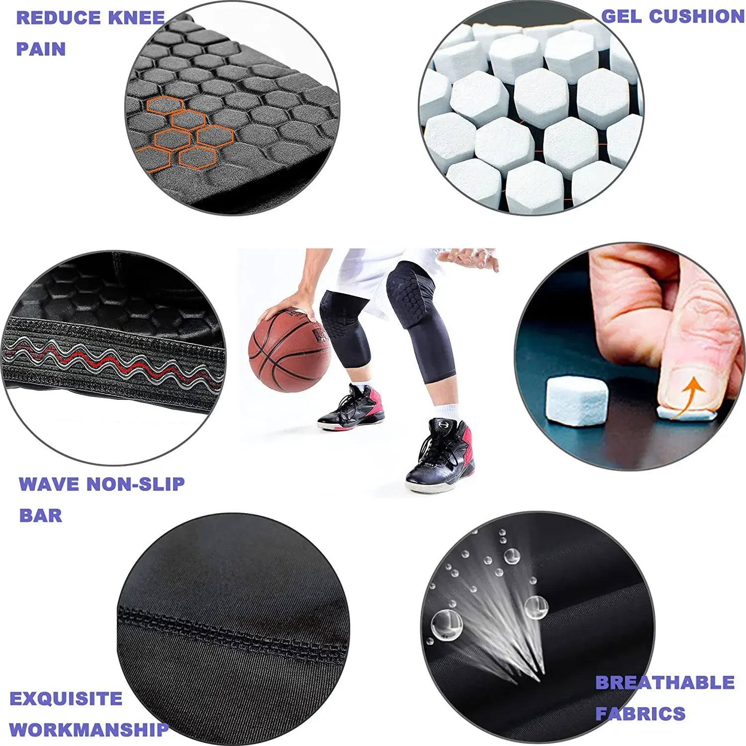 Knee support during basketball training session