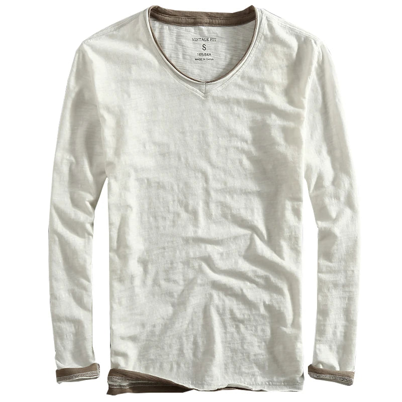 Men’s Bamboo Cotton V-Neck Shirt for comfortable everyday wear