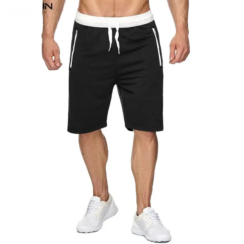 Durable Men's Beach Shorts with Zip Pockets for active lifestyles in black